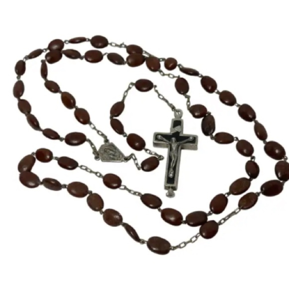 Vintage rosary beads made in Italy.